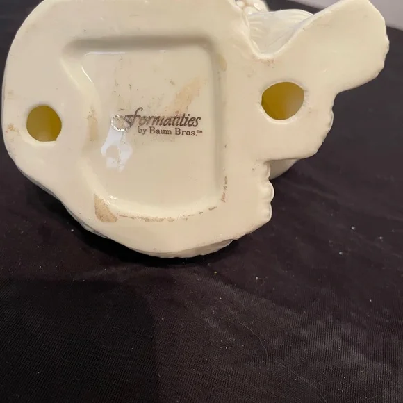 Cat Figurine Formalities Baum Bros White Gold Kitty Kitten Figure 24kt Ceramic - Picture 6 of 10